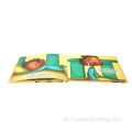 Livro de crianças colorido de papel brilhante fosco
